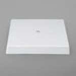 G.E.T. Enterprises COMP08WW Bugambilia 1.3 Qt. Classic Textured Finish White Resin-Coated Aluminum Straight-Sided Square Salad Bowl