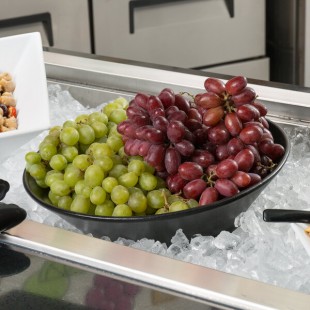 G.E.T. Enterprises BR014BB Bugambilia 5.8 Qt. Classic Textured Finish Black Resin-Coated Aluminum Round Bowl