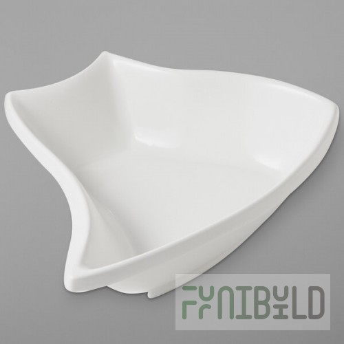 Bon Chef 70007PWHT Futura 64 oz. White Sandstone Finish Cast Aluminum Bowl