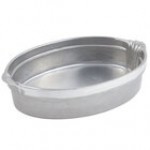 Bon Chef 2083BLK 3 Qt. Black Sandstone Finish Cast Aluminum Oval Casserole Dish with Shell Handles
