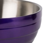 Vollrath 4659265 Double Wall Round Beehive 6.9 Qt. Serving Bowl - Passion Purple