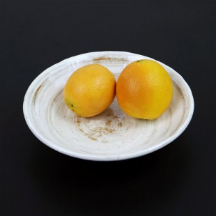 Elite Global Solutions D92R Van Gogh Taupe 42 oz. Round Melamine Bowl - 6/Case