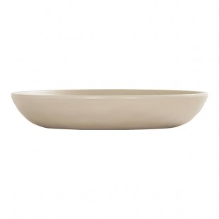 Cal-Mil Carmel 16 oz. Matte Taupe Coupe Melamine Pasta Bowl - 3/Case