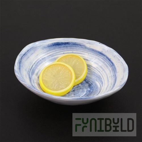 Elite Global Solutions D431OV Van Gogh Navy 5 oz. Oval Melamine Bowl - 6/Case