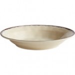 Carlisle 5400318 Mingle 28.5 oz. Smoke Melamine Rimmed Soup Bowl - 6/Case