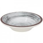 Carlisle 5400318 Mingle 28.5 oz. Smoke Melamine Rimmed Soup Bowl - 6/Case