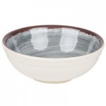Carlisle 5400318 Mingle 28.5 oz. Smoke Melamine Rimmed Soup Bowl - 6/Case