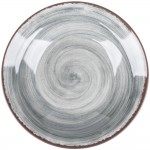 Carlisle 5400318 Mingle 28.5 oz. Smoke Melamine Rimmed Soup Bowl - 6/Case