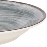 Carlisle 5400318 Mingle 28.5 oz. Smoke Melamine Rimmed Soup Bowl - 6/Case