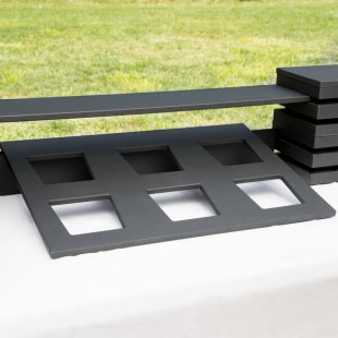 Vollrath V904975 Cubic 6 Bowl Black Wood Display Template