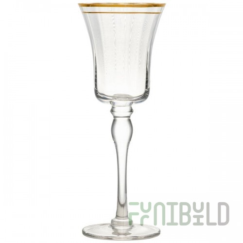 10 Strawberry Street Kate 9 oz. Gold Rimmed White Wine Glass - 4/Pack