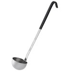 Vollrath 58022 2 oz. Two-Piece Stainless Steel Ladle with Black Kool-Touch® Handle
