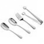 Acopa Edgeworth 4-Piece 18/8 Stainless Steel Extra Heavy Weight Serving Utensils Set