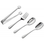 Acopa Edgeworth 4-Piece 18/8 Stainless Steel Extra Heavy Weight Serving Utensils Set
