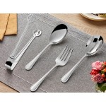 Acopa Edgeworth 4-Piece 18/8 Stainless Steel Extra Heavy Weight Serving Utensils Set