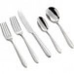 Acopa Edgeworth 4-Piece 18/8 Stainless Steel Extra Heavy Weight Serving Utensils Set