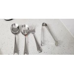 Acopa Edgeworth 4-Piece 18/8 Stainless Steel Extra Heavy Weight Serving Utensils Set