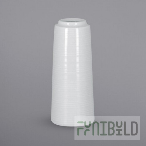RAK Porcelain Helm Bright White Embossed Porcelain Flower Vase - 12/Case
