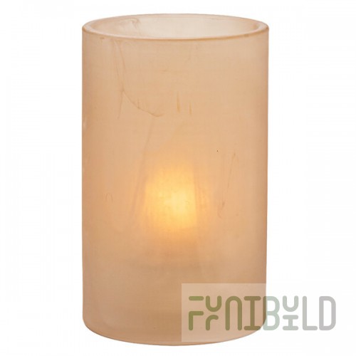 Hollowick 44017SCA Wysp Amber Satin Glass Cylinder Lamp
