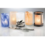 Hollowick 44017SCA Wysp Amber Satin Glass Cylinder Lamp Hollowick 44017SCA Wysp Amber Satin Glass Cylinder Lamp