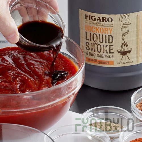Figaro 1 Gallon Hickory Liquid Smoke and Marinade - 4/Case