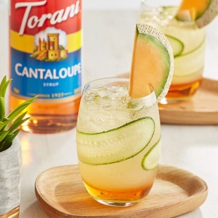Torani Cantaloupe Flavoring Syrup 750 mL Glass Bottle