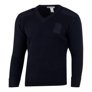 National Patrol by Henry Segal Men's Customizable Black Commando Acrylic Long Sleeve Sweater - L