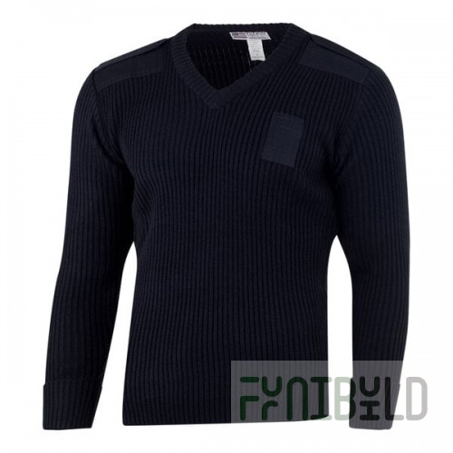 National Patrol by Henry Segal Men's Customizable Black Commando Acrylic Long Sleeve Sweater - L