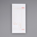 Choice 1 Part Tan and White Guest Check with Beverage Lines and Bottom Guest Receipt - 250/Pack