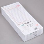 Choice 1 Part Tan and White Guest Check with Beverage Lines and Bottom Guest Receipt - 250/Pack