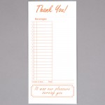 Choice 1 Part Tan and White Guest Check with Beverage Lines and Bottom Guest Receipt - 250/Pack