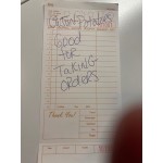 Choice 1 Part Tan and White Guest Check with Beverage Lines and Bottom Guest Receipt - 250/Pack