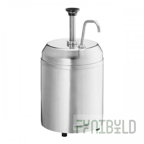Server 3 Qt. Insulated Stainless Steel Chilled Thick Condiment Dispenser with Ice Packs