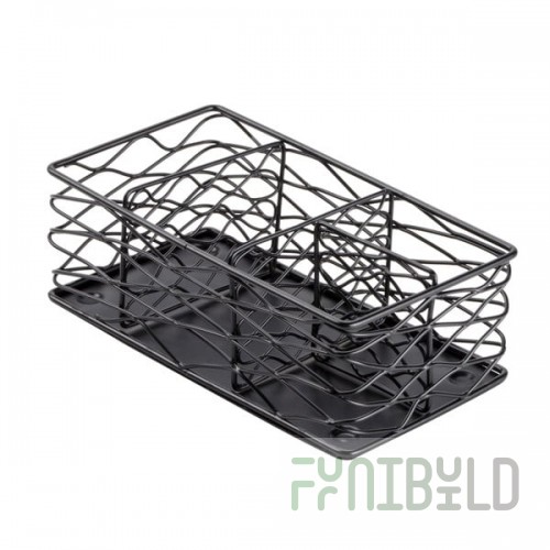 American Metalcraft BNCB84 Black Birdnest Coffee Caddy - 8 1/2