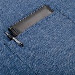Intedge Denim Poly-Cotton Bistro Apron with 2 Pockets - 38 Intedge Denim Poly-Cotton Bistro Apron with 2 Pockets - 38