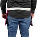 Uncommon Chef 3103 Burgundy Customizable Poly-Cotton Beltway Waist Apron with Natural Webbing and 3 Pockets - 14