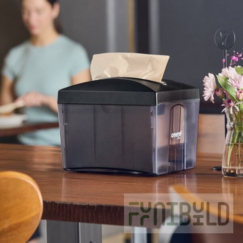 OneUp by Choice Smoke Black Tabletop Interfold Napkin Dispenser