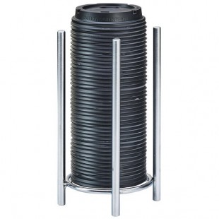 Cal-Mil 3716-49 Mid-Century Chrome Single Countertop Cup and Lid Organizer Cal-Mil 3716-49 Mid-Century Chrome Single Countertop Cup and Lid Organizer