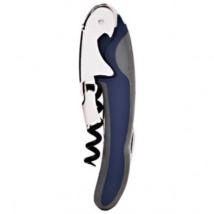 Franmara 3188-09 Binary Two-Lever Waiter's Corkscrew with Blue / Gray Handle