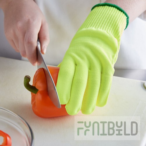 Mercer Culinary M33415YLM Millennia Colors® Yellow A4 Level Cut-Resistant Glove - Medium