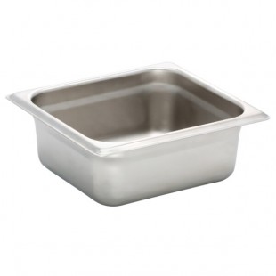 Bon Chef 12027 1/6 Size Stainless Steel Food Pan - 2 1/2 Bon Chef 12027 1/6 Size Stainless Steel Food Pan - 2 1/2