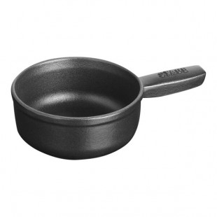 Staub 11.84 oz. Black Mini Enameled Cast Iron Fondue Pot 1004144