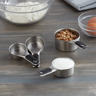 OXO 11132000 Good Grips 1/4 to 1 Cup 4-Piece Magnetic Stainless Steel Measuring Cup Set