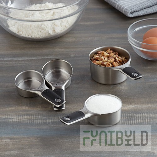 OXO 11132000 Good Grips 1/4 to 1 Cup 4-Piece Magnetic Stainless Steel Measuring Cup Set