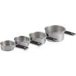 OXO 11132000 Good Grips 1/4 to 1 Cup 4-Piece Magnetic Stainless Steel Measuring Cup Set
