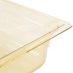 Vollrath 9024410 Super Pan® 1/2 Size Amber High Heat Plastic Food Pan - 4