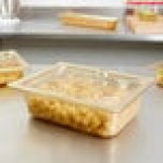 Vollrath 9024410 Super Pan® 1/2 Size Amber High Heat Plastic Food Pan - 4