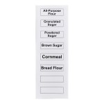 Baker's Lane 2.6 Gallon / 40 Cup Shelf Ingredient Bin with Flip Lid, Label Sheet, and Scoop