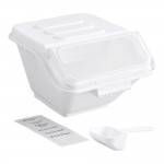Baker's Lane 2.6 Gallon / 40 Cup Shelf Ingredient Bin with Flip Lid, Label Sheet, and Scoop