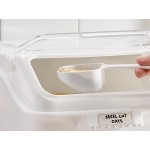 Baker's Lane 2.6 Gallon / 40 Cup Shelf Ingredient Bin with Flip Lid, Label Sheet, and Scoop